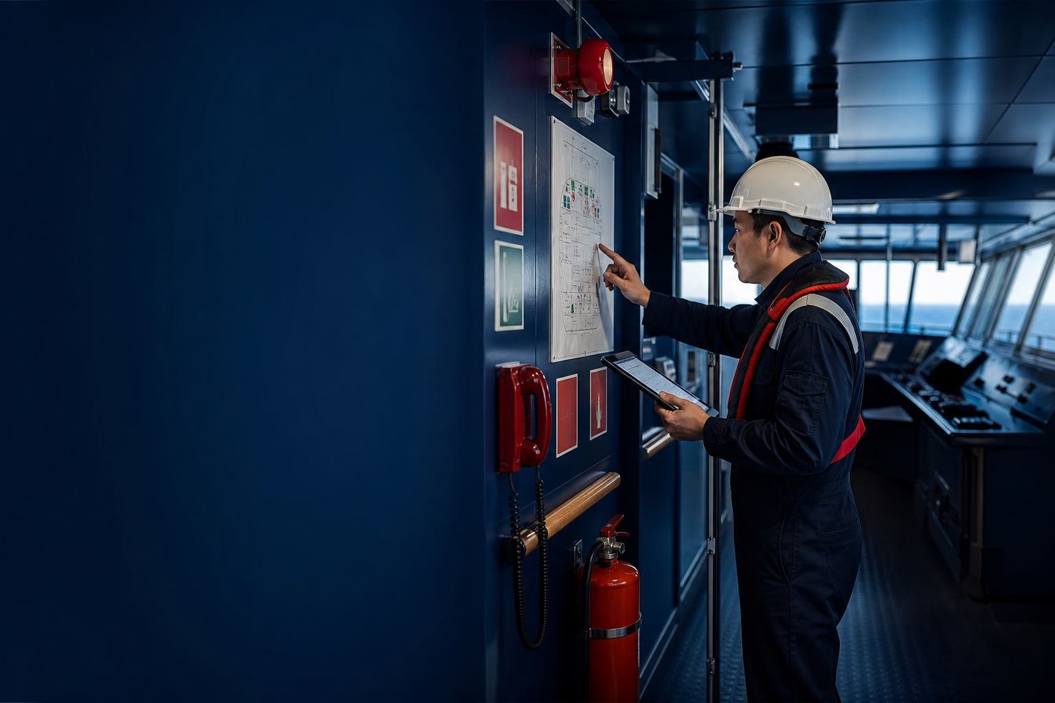 Vessel fire safety plans