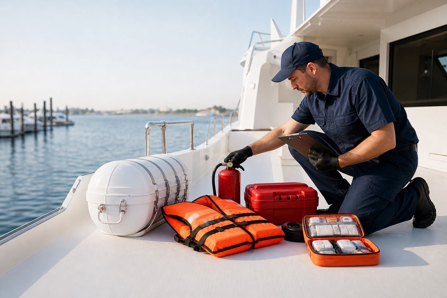 Generated safety equipment inspection scene