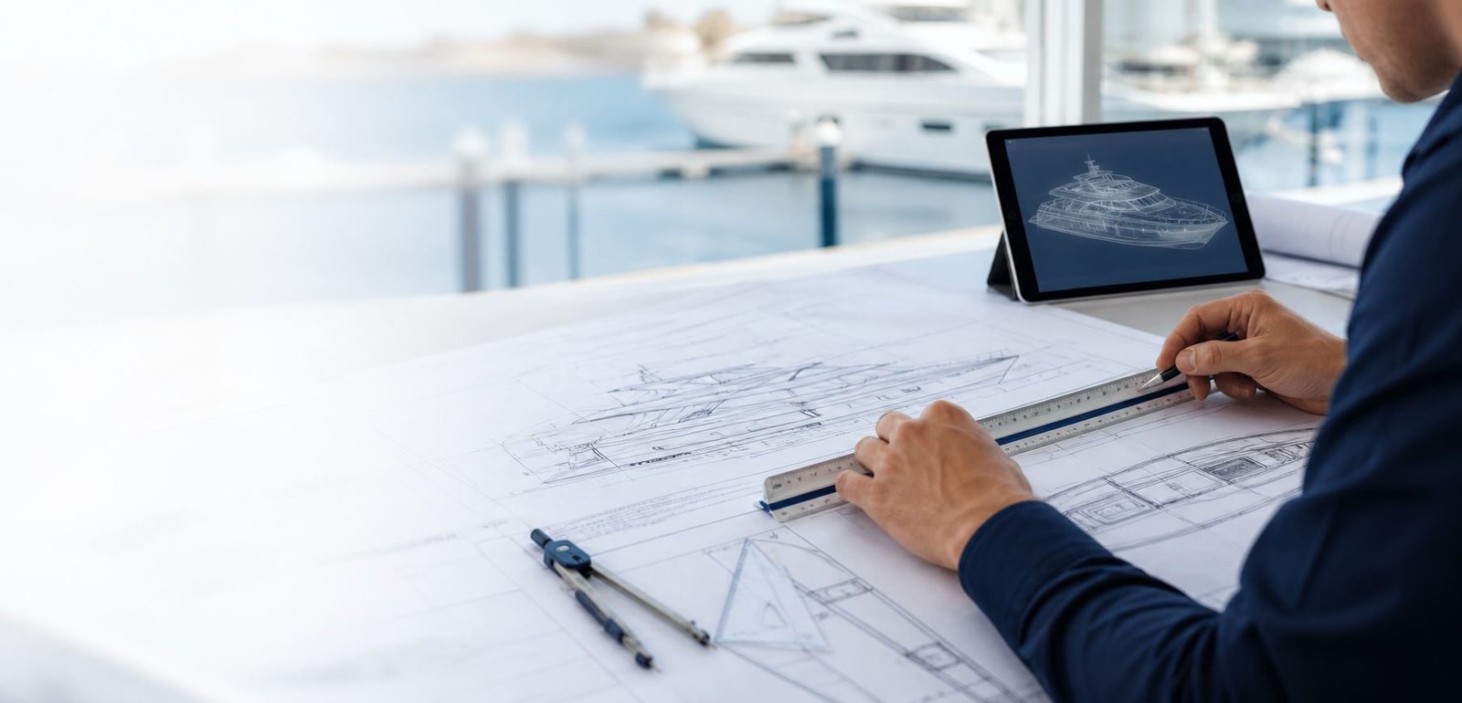 Generated technical drawings review scene